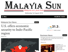 Tablet Screenshot of malaysiasun.com